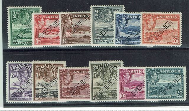 Image of Antigua SG 98S/109S LMM British Commonwealth Stamp